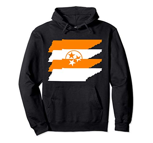 Tennessee State Flag Outline Proud Tennessean Football Fan Sudadera con Capucha