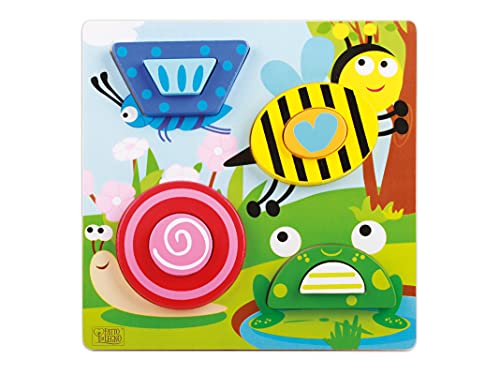 Teorema - Puzzle 3D de Madera para niños, 8 Piezas con temática de Animales del Bosque, 40589.