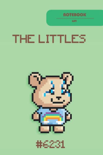 the littles notebook: #6231 lined notebook 6 x 9 inches (100 pages ) green background , Cute Brown bear , teddy bear