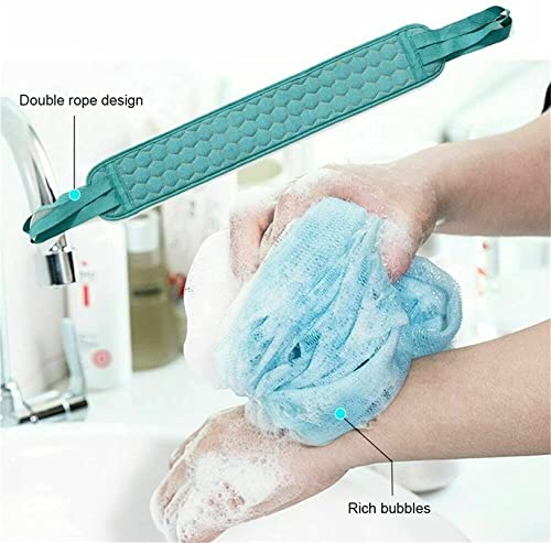 Toalla de frotamiento trasero, guantes exfoliantes para cuerpo, guantes de ducha Exfoliando para mujeres, batas de baño LOOFAH Sponge, nuevo 2021 Valor de regalo Multipack-Orange