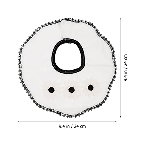 Toddmomy 2 Unids Algodón Infantil Baberos Baberos Alimentación Baberos Flexibles de Saliva Redondo Toallas de Encaje Tejido Lavable Comida Baberos Baberos Absorbentes Babeares Absorbentes