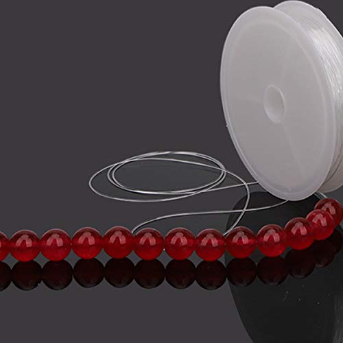Tomedeks La cuerda elástica de 120 m * 0.4 mm se utiliza para la fabricación de joyas. Es elástico y resistente al desgarro