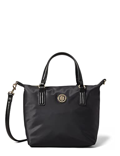 Tommy Hilfiger Poppy Small Tote, Bolso Totes para Mujer, Negro (Black), 23x15x22 cm (W x H x L)