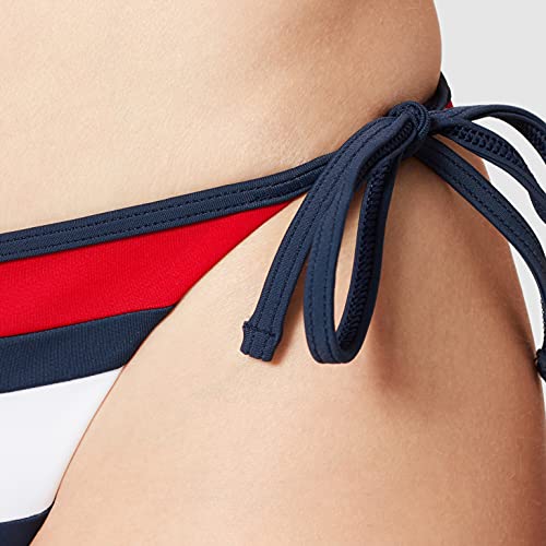 Tommy Hilfiger Tailored Cheeky String Side Tie Bikini, Tango Red, Small para Mujer