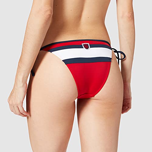 Tommy Hilfiger Tailored Cheeky String Side Tie Bikini, Tango Red, Small para Mujer