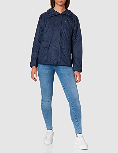Tommy Jeans TJW Solid Windbreaker, Cortavientos para Mujer, Azul (Twilight Navy), XXS