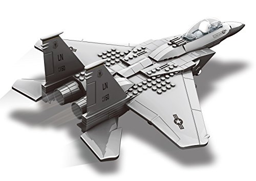 Top Race Enclavamiento del edificio F15 Fighter Jet Modelo de avión Juego de bloques de juguete Juego de 271 enclavamientos.