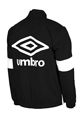 Umbro Panelled FZ Windbreaker Cortavientos, Negro, Blanco, L Unisex Adulto
