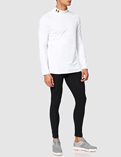 Under Armour CG Armour Fitted Mock, camiseta hombre, Blanco (White / Black) , M