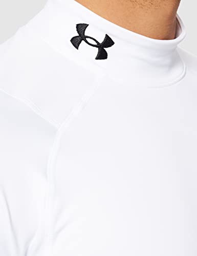 Under Armour CG Armour Fitted Mock, camiseta hombre, Blanco (White / Black) , M