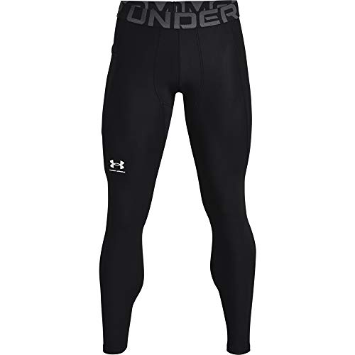 Under Armour UA HG Armour Leggings cómodo pantalón Largo, Hombre, Negro (Black/White), XL