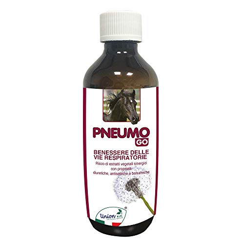 Union Bio® - Pneumo Go - Drenante fluido para muco para caballo, pienso completo natural rico en extractos vegetales sinérgicos con propiedades naturales balsámicas, antisépticas y diuréticas