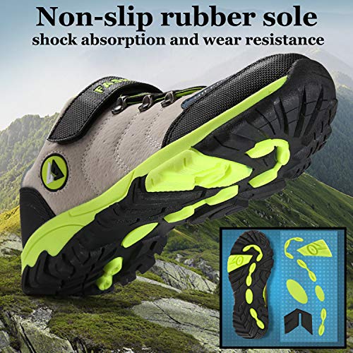 Unitysow Zapatillas de Senderismo para Niño Zapatillas y Calzado Deporte Niños Impermeables Botas de Senderismo Aire Libre Montaña Zapatillas Trekking,Beige,EU32