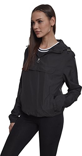Urban Classics Pull Over Windbreaker Chaqueta para Mujer, Negro (Black 00007), L