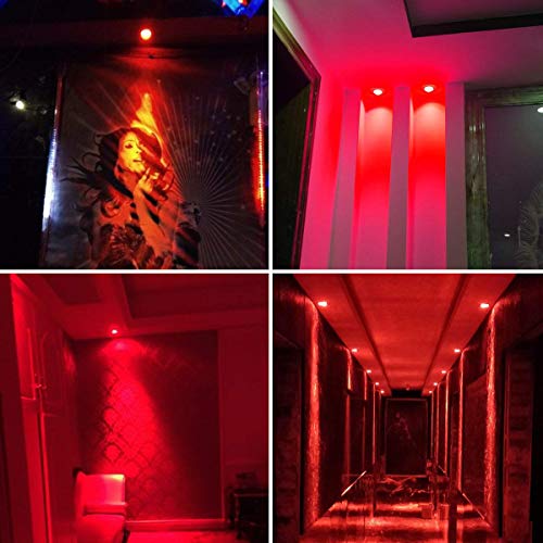 VARICART GU10 LED COB Bombilla Color Rojo, 6W MR16 60° Ángulo Haz, 50W Halógeno Equiv. 500lm, Luz Especial Ambiental Decorativa Iluminación Fiesta (Pack de 4)