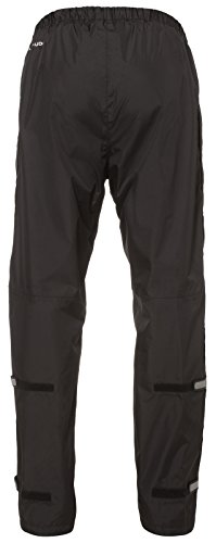 VAUDE Men's Fluid Full-zip Pants II - Pantalones de Lluvia para Hombre, Negro, 48/S