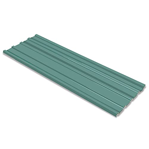 vidaXL 12x Paneles para Tejado de Acero Galvanizado Verde con Grosor 0,25mm