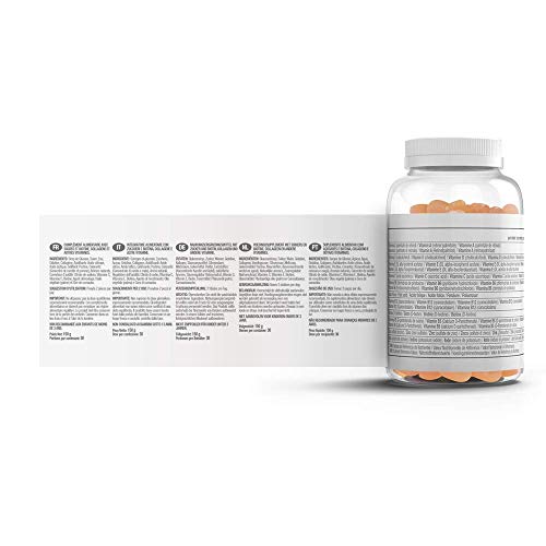 VITALDIN Biotina + Colágeno gummies - Suplemento de Belleza - 2.500 mcg de Biotina, Vitaminas C y E - 60 gominolas (para 1 mes), sabor a Cítricos - Ayuda a Mantener el Cabello y la Piel - Sin Gluten