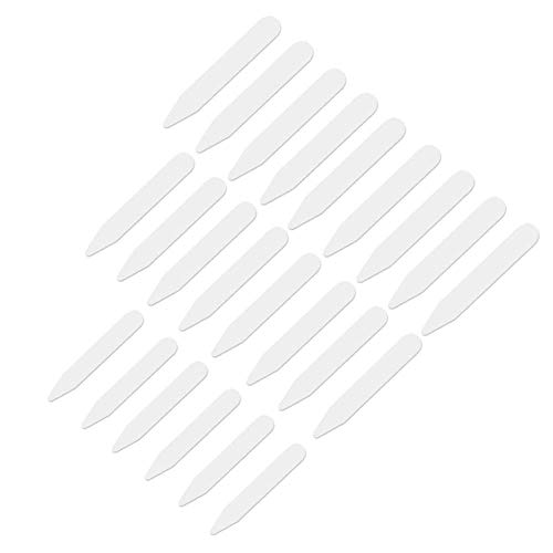 VOARGE Varillas de plástico para cuello en 3 tamaños, color blanco, para hombre, metálicas, para cuello de camisa