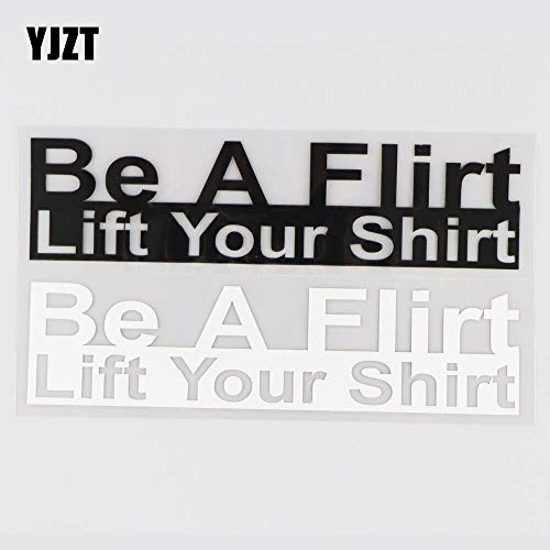 WAXY 17,4 CM * 4,4 CM Sea un Filrt Lift Your Shirt Divertido para Ventana de Carro Pegatina Vinilo Accesorios de Estilo de Coche Negro/Plata 4A-0194 Plata