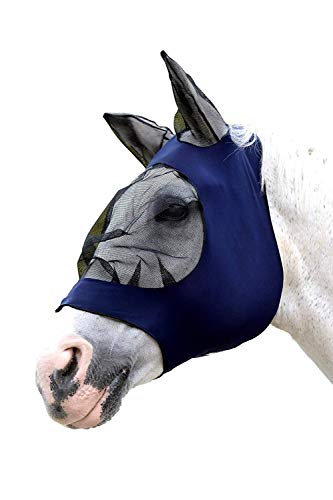 Weatherbeeta Protector Estiramiento De Ojos Con Orejas - Azul Marino/Negro - Pony