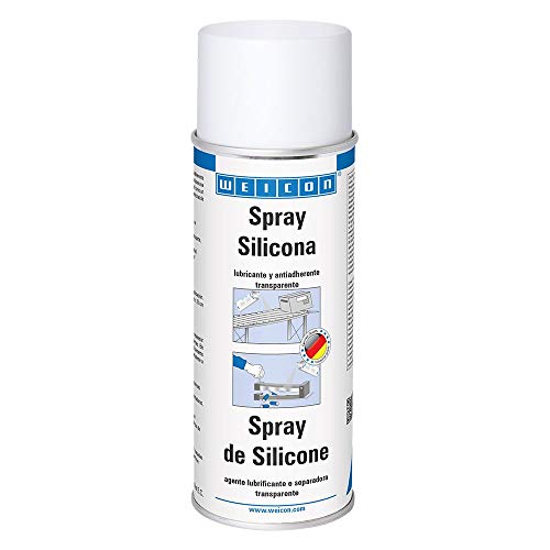 WEICON Spray de Silicona 400ml - Lubricante de Silicona, Agente desmoldante