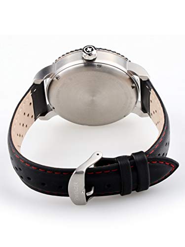 Wenger Hombre Roadster Black Night - Reloj de Acero Inoxidable/Cuero de Cuarzo analógico de fabricación Suiza 01.1841.101