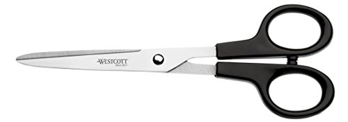 Westcott E-31170 00 - Tijeras de oficina, acero inoxidable, 17 cm, 6.7 pulgadas, color negro
