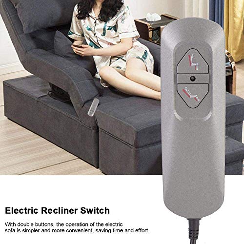 Wifehelper reclinable silla controlador, silla reclinable eléctrica sofá elevación 2 botones mano interruptor control remoto piezas 5V
