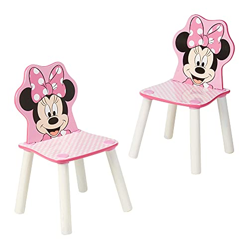 Worlds Apart Disney Conjunto de Mesa y Dos sillas, Madera, Rosa, One Size