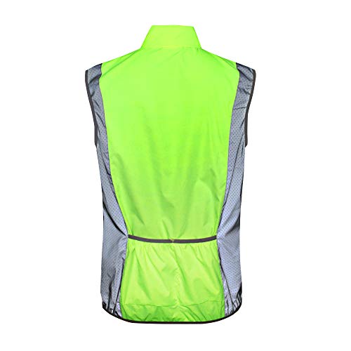 WOSAWE Ciclismo chaleco reflectante a prueba de viento ligero MTB Gilets deportes chaqueta sin mangas