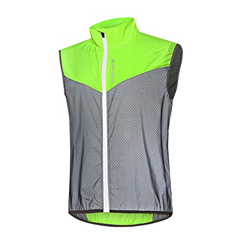 WOSAWE Ciclismo chaleco reflectante a prueba de viento ligero MTB Gilets deportes chaqueta sin mangas