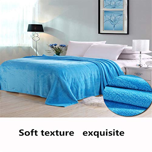WWYL - Manta de franela para sofá cama con forro polar suave y esponjoso y liso, para el almuerzo, aire acondicionado, manta de forro polar de coral (50 x 70 cm), color morado