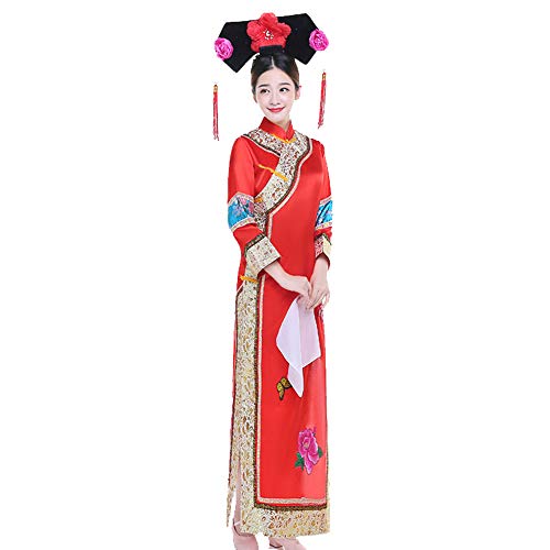 XFentech Traje Antiguo Chino - Mujer Chino Antiguo Traje Adulto Nacional Tradicional Chino Estilo Ropa Clásico Elegante Novia Traje, Rojo, EU L = Tag XL