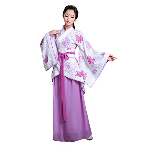 Xinvivion Hanfu Vestido para Mujer - Antiguo Estilo Chino Tang Suit Princesa Chaise Vestido Traje de Rendimiento