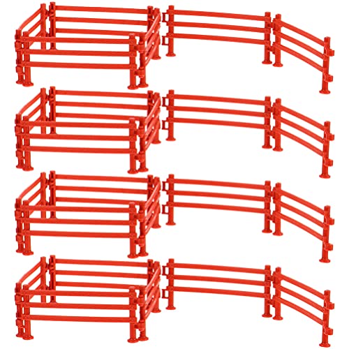 Yardwe 100 piezas de accesorios para cañas de caballo, juego de vallas, juguetes para granja, barn, paddock, caballo, estable granja, animales, valla, pradradera, juguete pedagógico regalo para