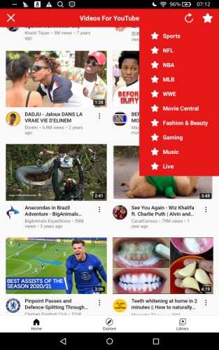 YouTube - Movies,NFL,NBA,MLB...