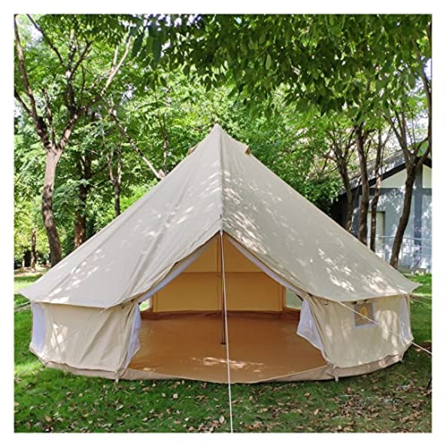YSJJYQZ Tienda de campaña Waterpoof Cotton Canvas Bell Tent Camping Impermeable Yurt Tent para Familia Grande Al Aire Libre Glamping (Color : 5M)