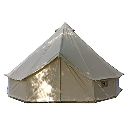 YSJJYQZ Tienda de campaña Waterpoof Cotton Canvas Bell Tent Camping Impermeable Yurt Tent para Familia Grande Al Aire Libre Glamping (Color : 5M)