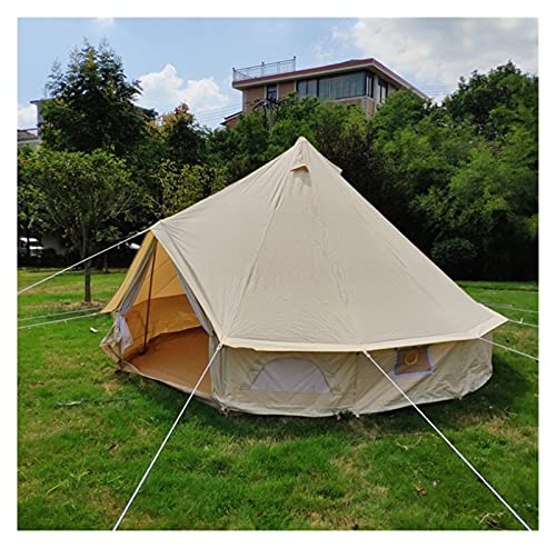 YSJJYQZ Tienda de campaña Waterpoof Cotton Canvas Bell Tent Camping Impermeable Yurt Tent para Familia Grande Al Aire Libre Glamping (Color : 5M)