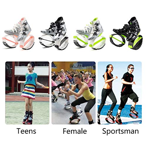 Zapatos de Rebote antigravedad Zapatos de Salto,Youth Jumps Girls Fitness Botas de Gravedad Botas Rebote,Botas Infantiles Salto para Fitness,Salta Botas Correr Zapatos Exterior(Pink gray,L)