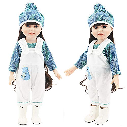 ZOEON Ropa de Muñecas para New Born Baby Doll, Trajes con Sombrero para Muñecas 35-43 cm (Verde)