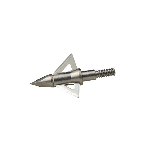 ZSHJG Puntas de Flecha de Tiro con Arco Caza Universal Metal Flecha Cabeza 100 Granos Broadhead con 3 Hojas Afiladas para Ballesta y Flechas de Arco Compuesto (6 Piezas)