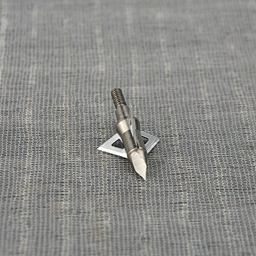 ZSHJG Puntas de Flecha de Tiro con Arco Caza Universal Metal Flecha Cabeza 100 Granos Broadhead con 3 Hojas Afiladas para Ballesta y Flechas de Arco Compuesto (6 Piezas)